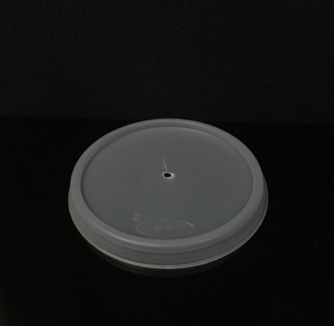 TAPA PLANA ENVASE UNICEL 4OZ CON RESPIRADERO (1000 PIEZAS)