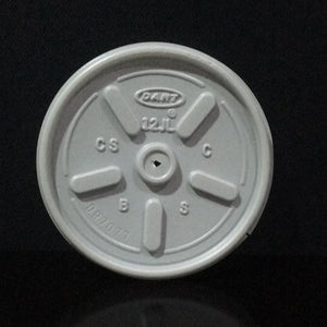 TAPA PLANA VASO UNICEL 12OZ CON RESPIRADERO (1000 PIEZAS)