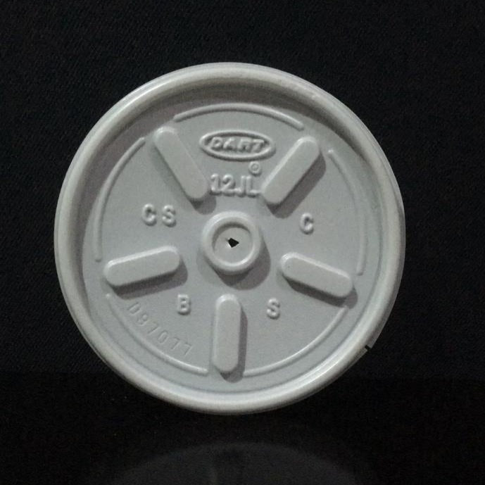 TAPA PLANA VASO UNICEL 12OZ CON RESPIRADERO (1000 PIEZAS)