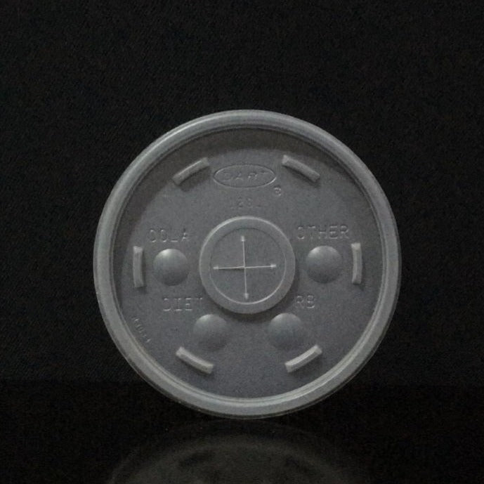 TAPA PLANA VASO UNICEL 12OZ CON ORIFICIO (1000 PIEZAS)